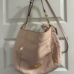 MK Elegant Pink Leather Shoulder Bag